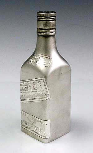 Johnnie walker silver whiskey bottle